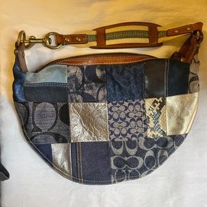 Vintage Coach Denim Patchwork bag